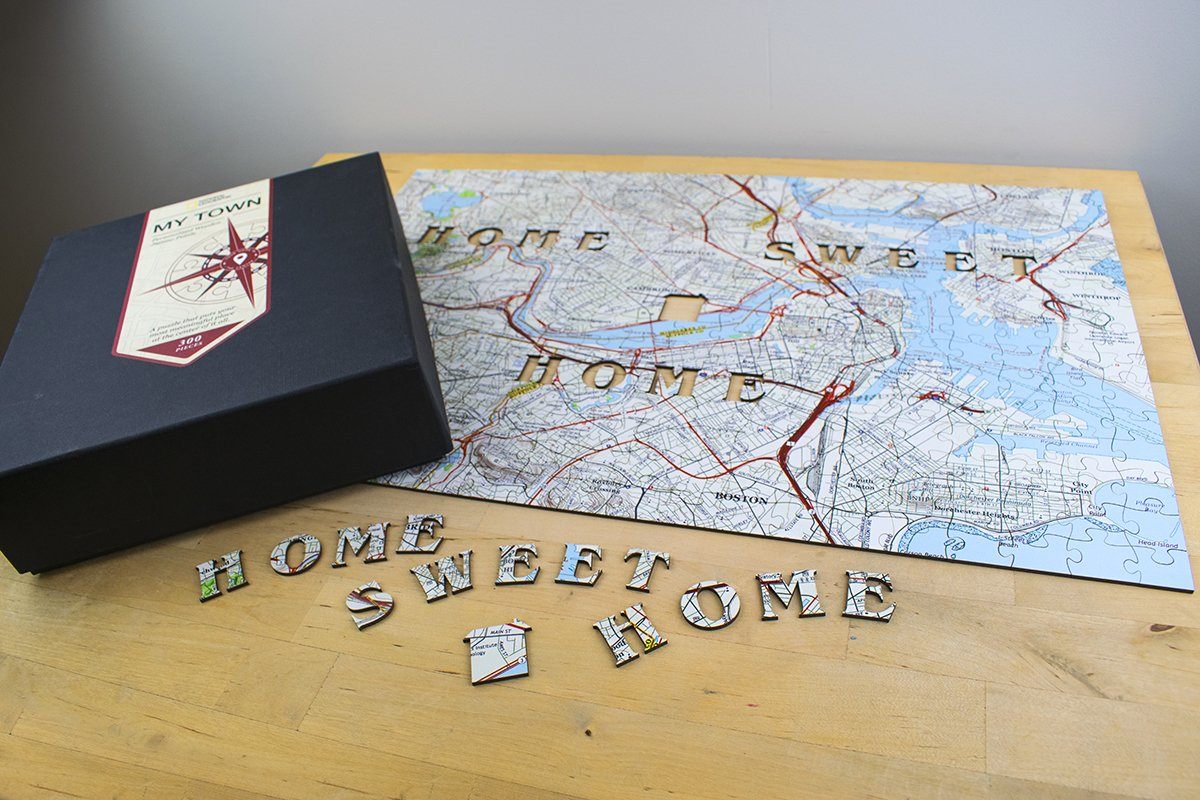 National Geographic "My Town" Wooden USGS Map Jigsaw Puzzle Butler